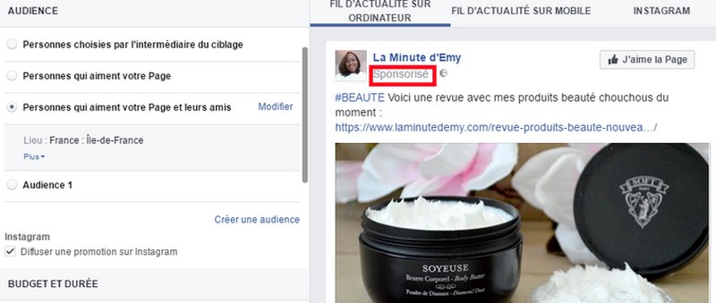 booster publication sur facebook