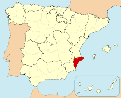 carte costa blanca Espagne